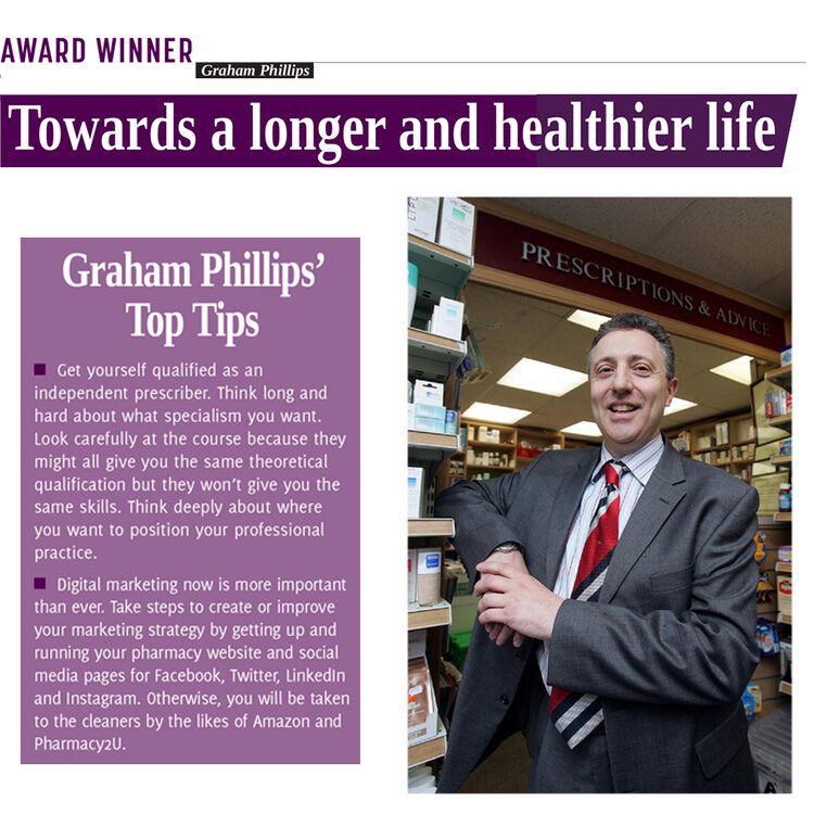 Pharmacy Business Awards - GrahPhillips and ProLongevity Pharmacy Business Awards - Graham Phillips and ProLongevity