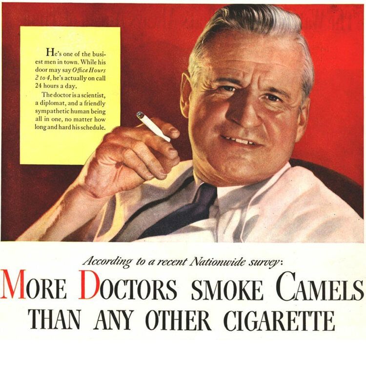 Throwback to the 1930’s - Pitching Cigarettes As Healthy - Prolongevity