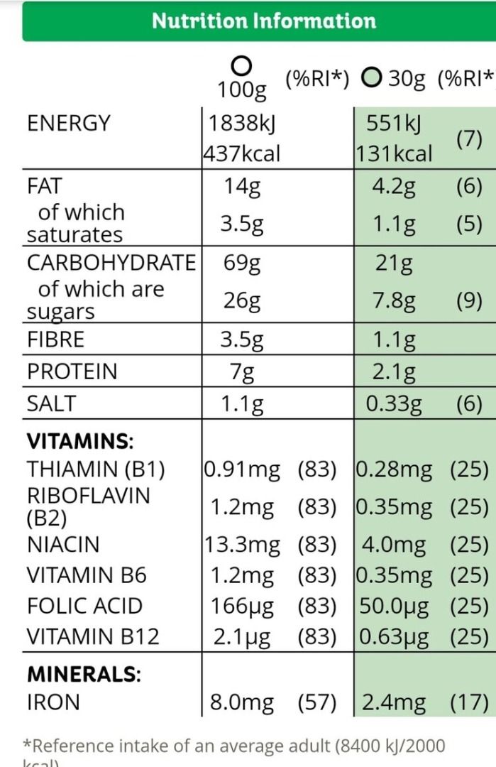 kellogg krave nutritional value